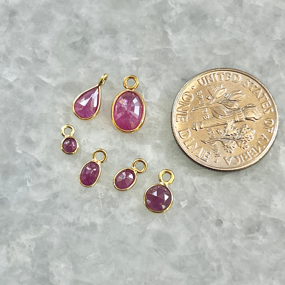 18k Ruby Birthstone Charm (July)