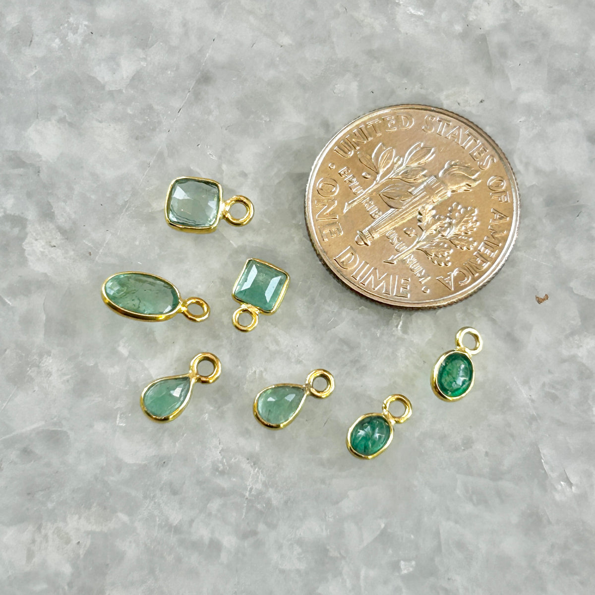 18k Emerald Birthstone Charm (May)
