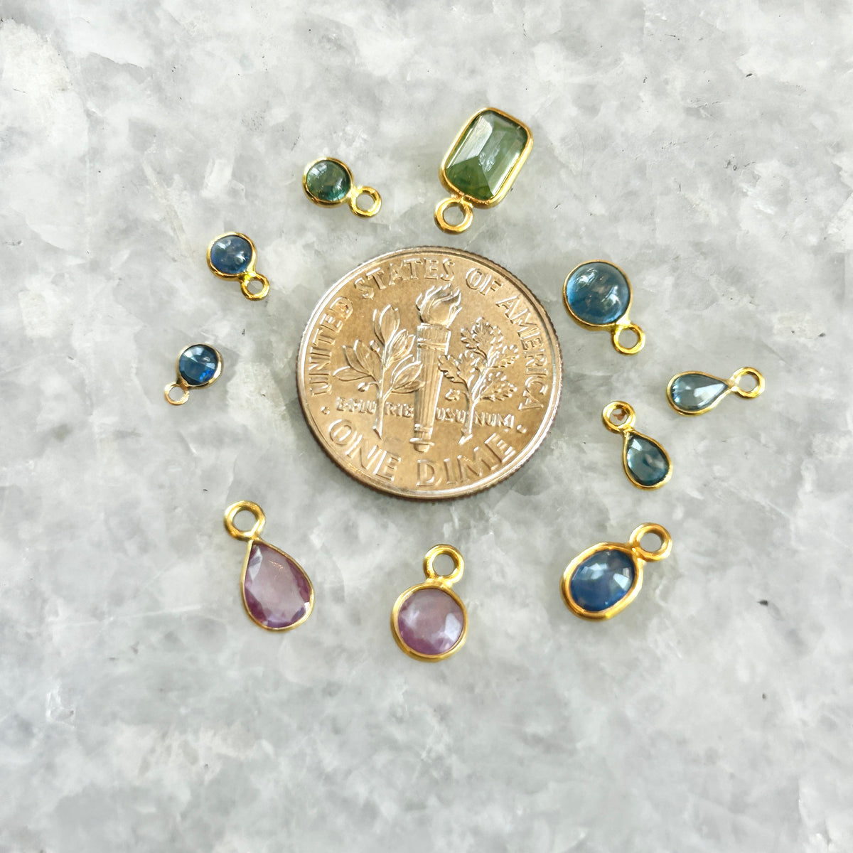 18k Sapphire Birthstone Charm (September)