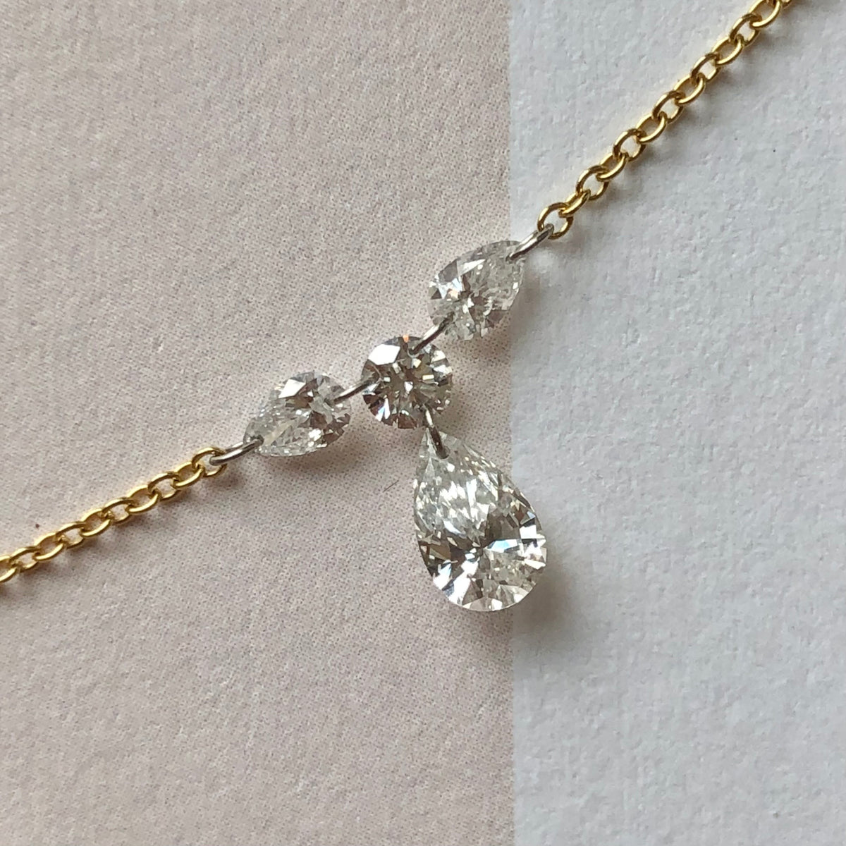 Farrah, Lab Grown Diamond Drop Necklace