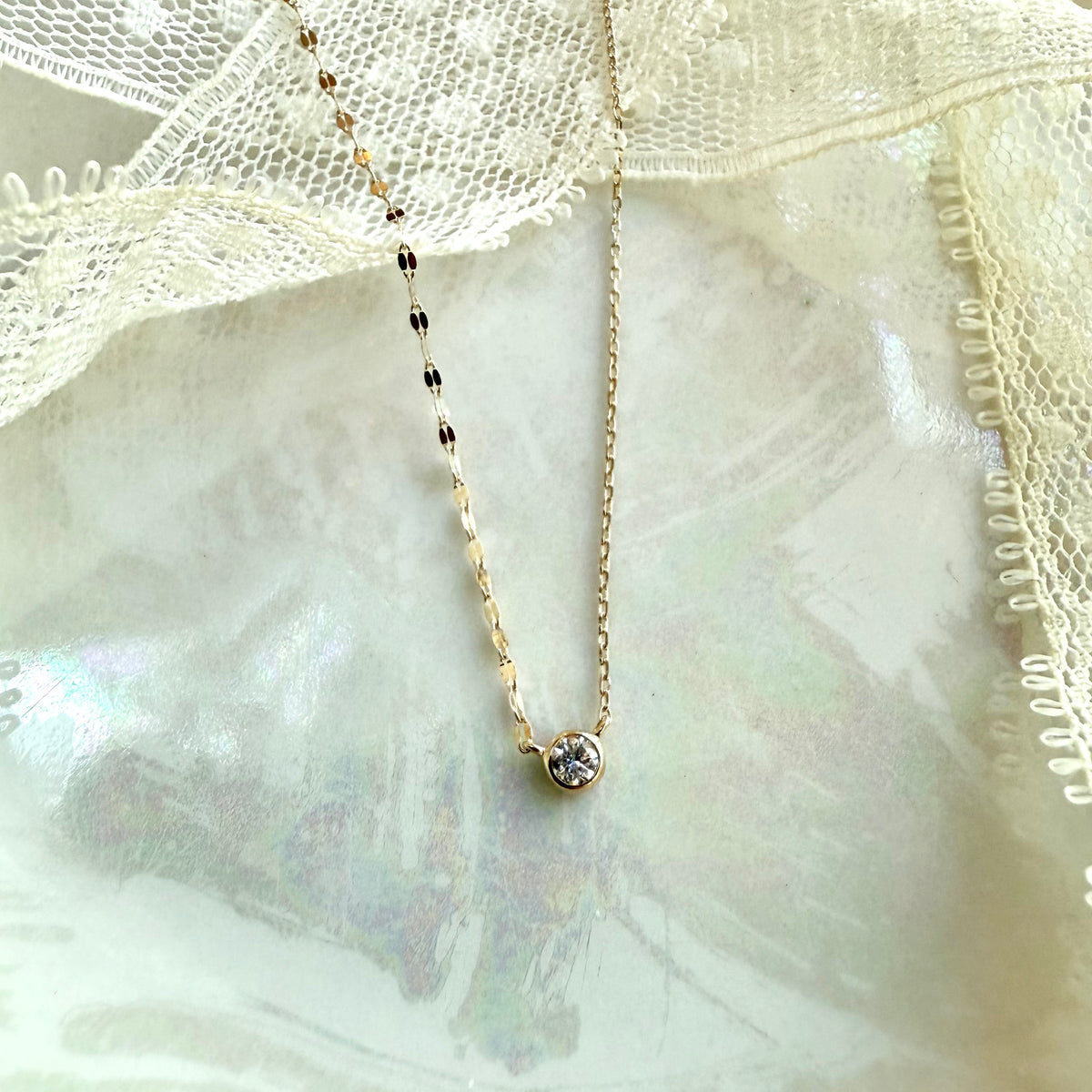 Gemini, Diamond Dual Chain Necklace