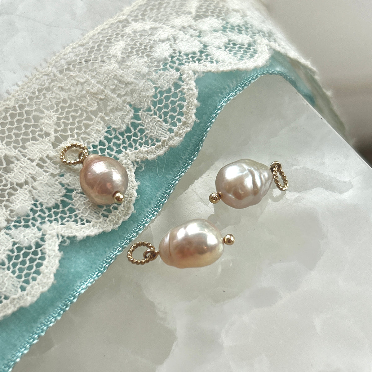 Dollop, Whipped Cream Pearl Charm