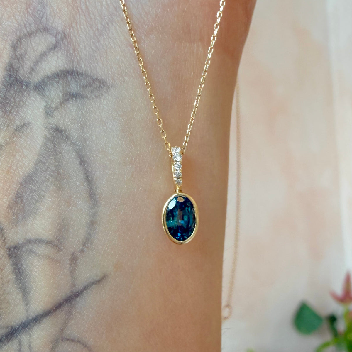Esse, Diamond-Accented Sapphire Pendant