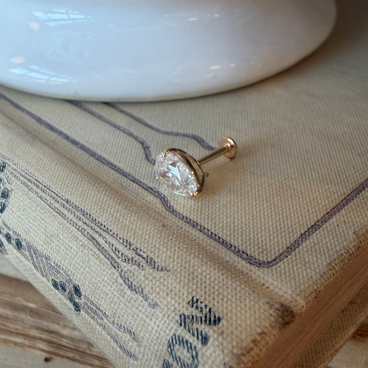 Quincy, 0.75cttw Lab Grown Diamond Threaded Flatback