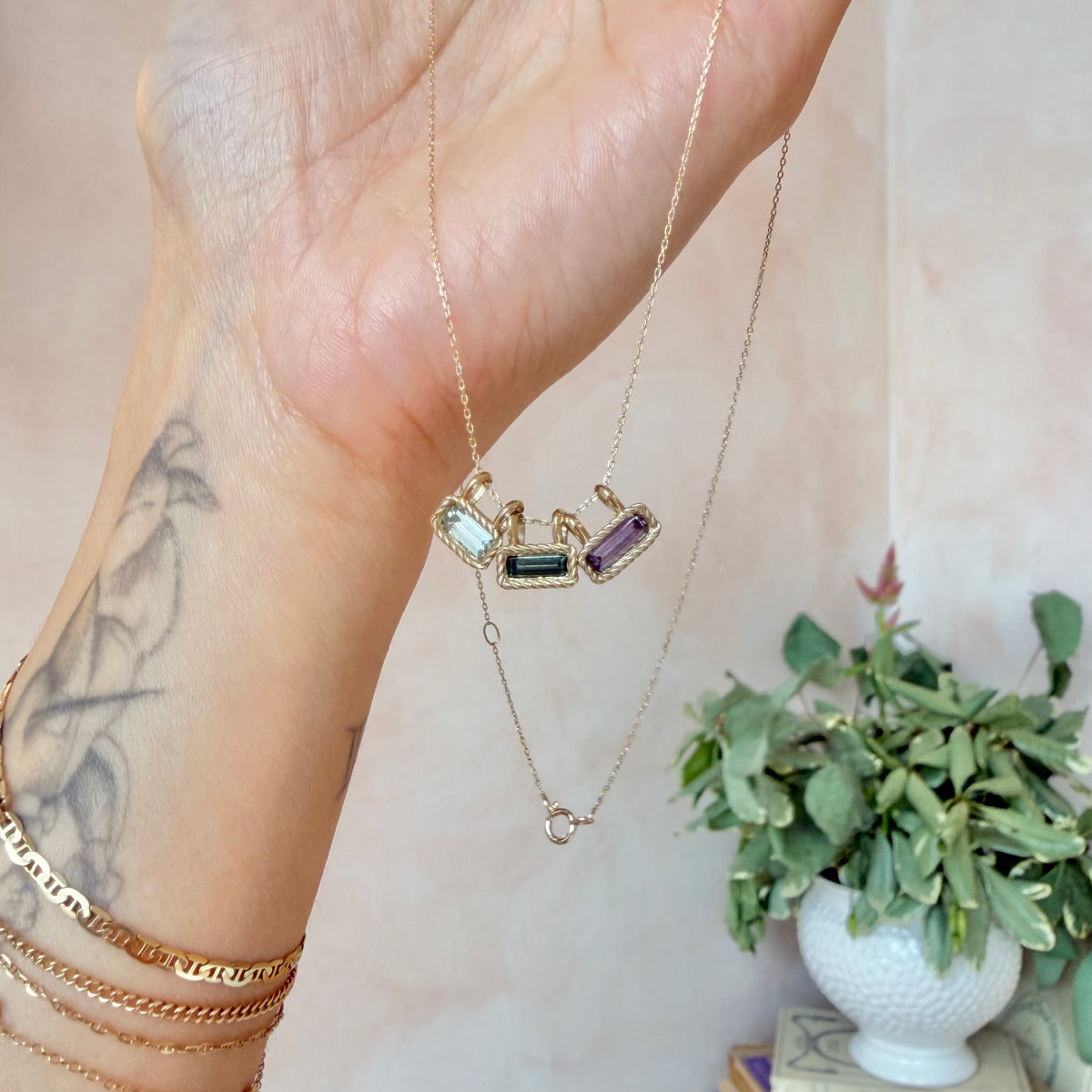 Poesy, Braided Baguette Charm