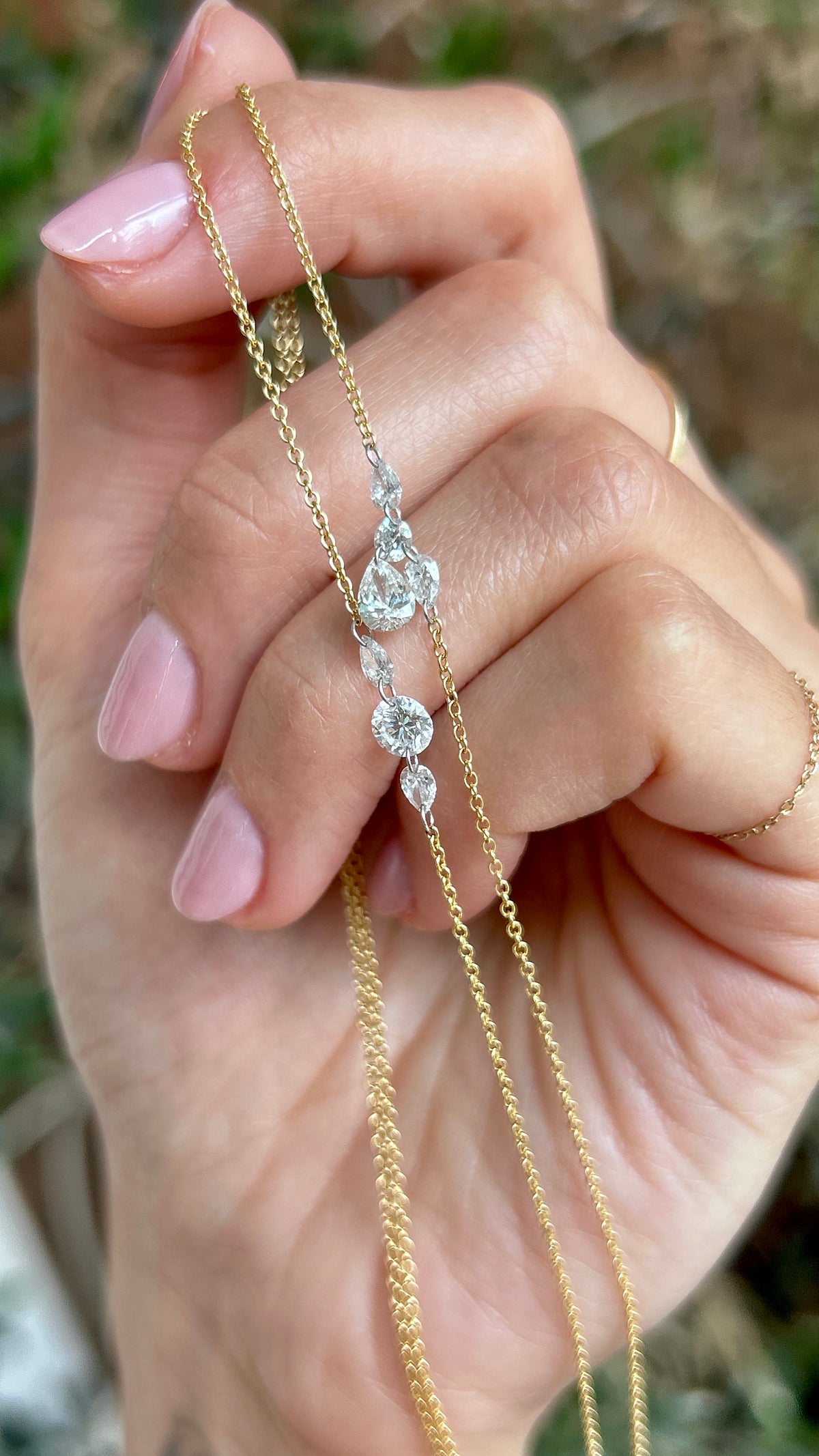 Farrah, Lab Grown Diamond Drop Necklace