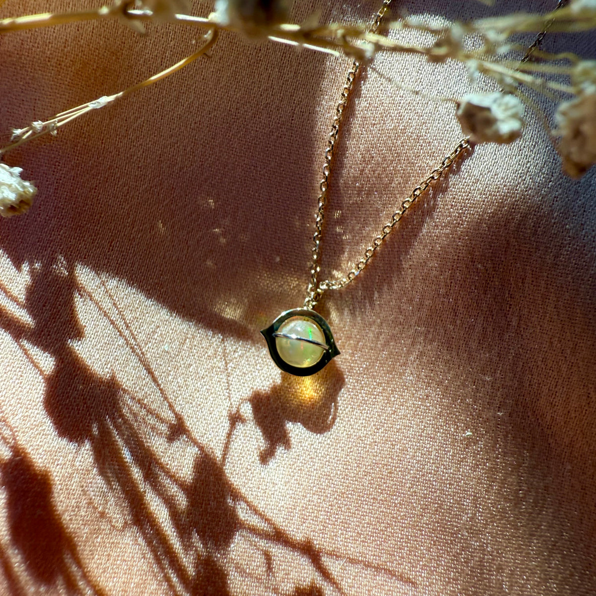 Cat's Eye, Opal Pendant