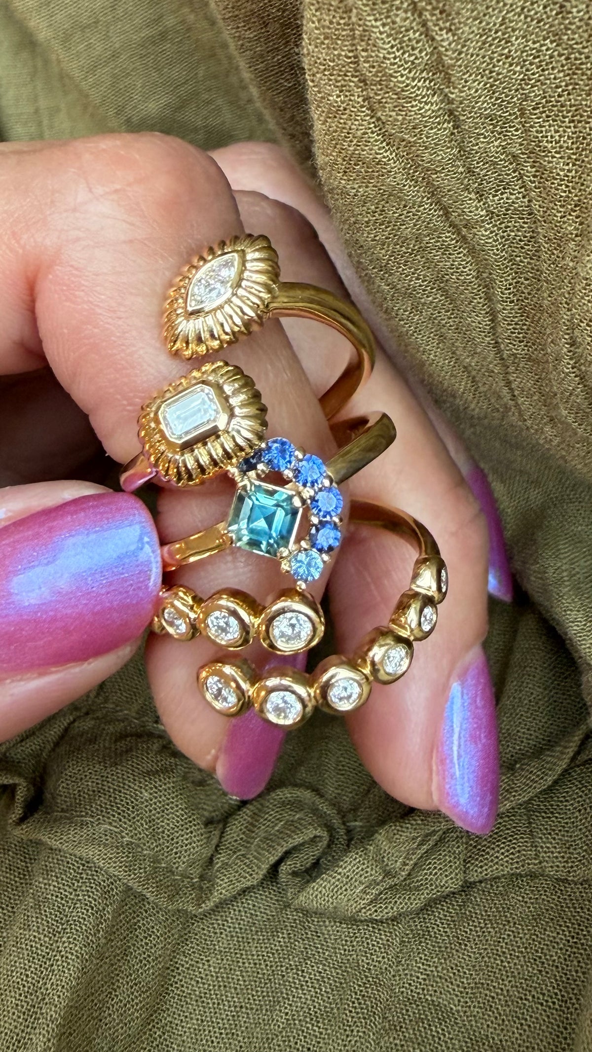 Penelope, Asymmetric Sapphire Ring