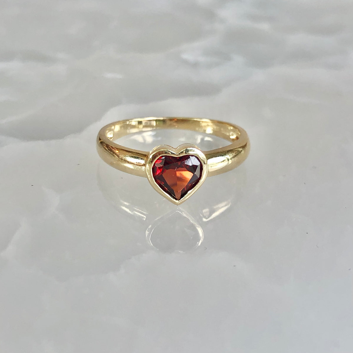 Felicity, Vintage Garnet Heart Ring