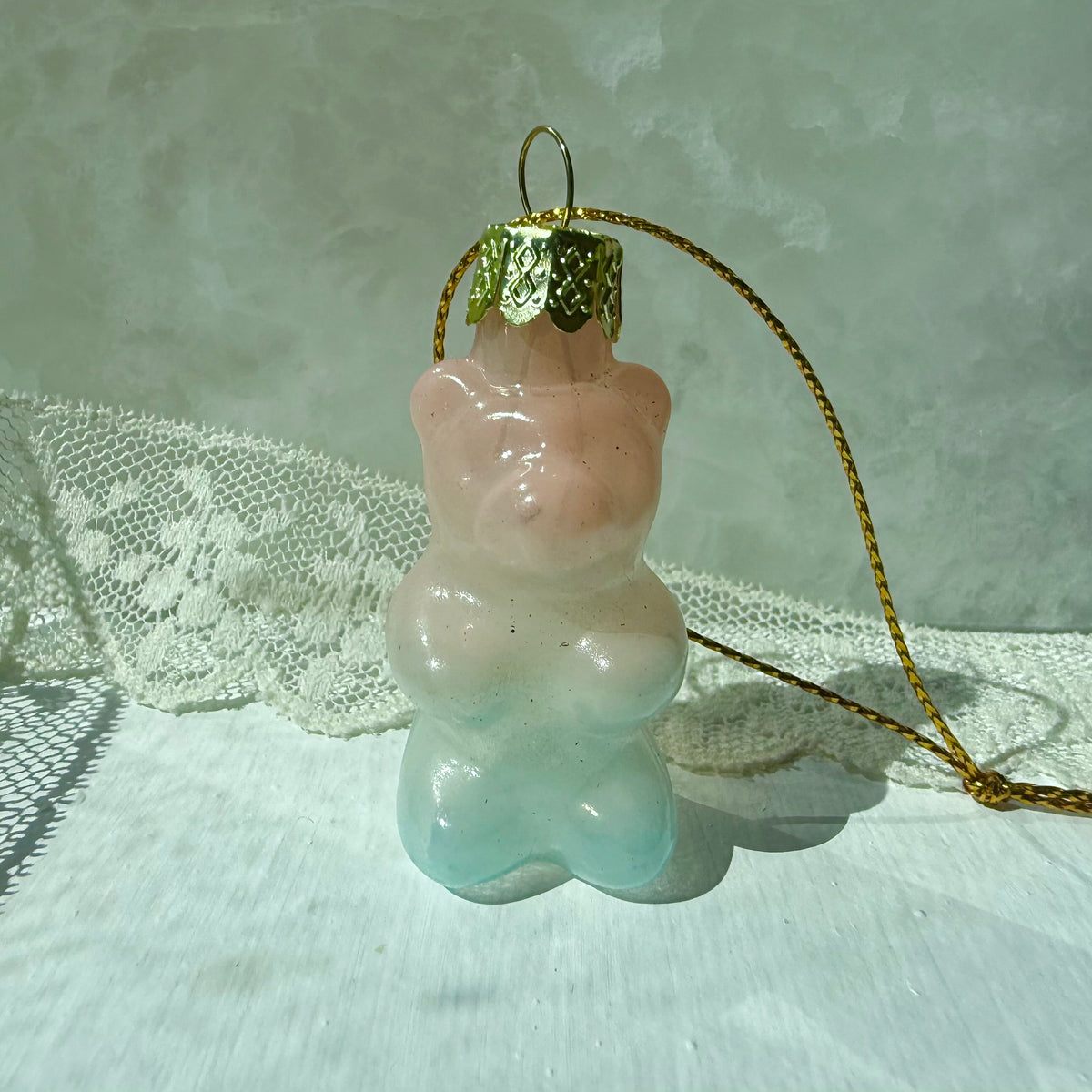 Gummy Bear, Ombré Glass Ornament
