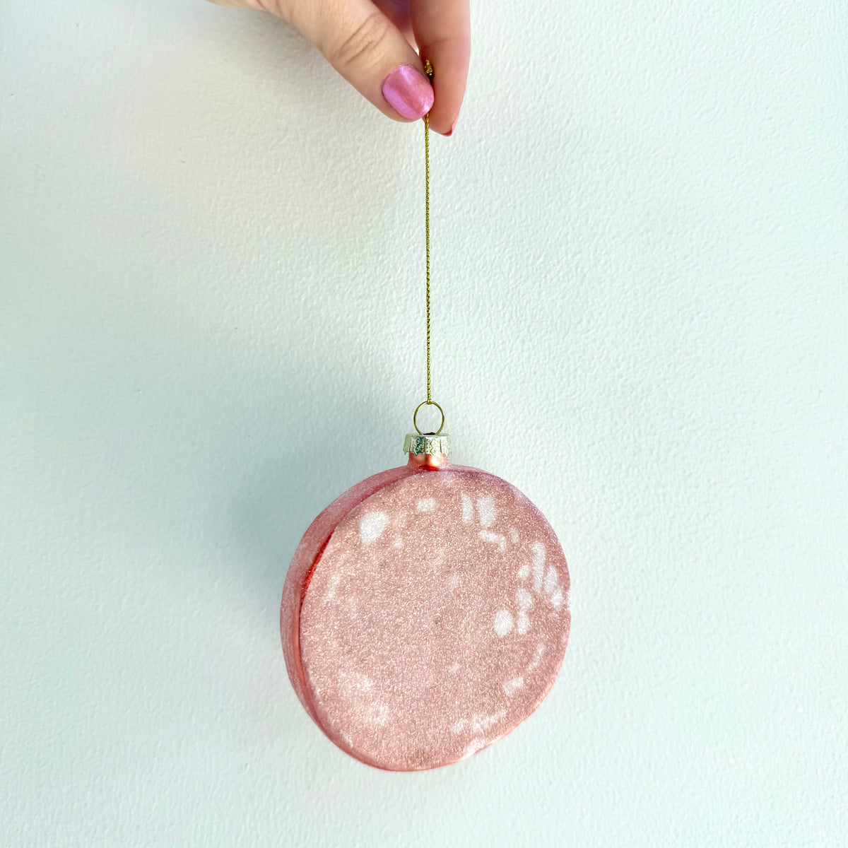 Mortadella Glass Ornament (salami)