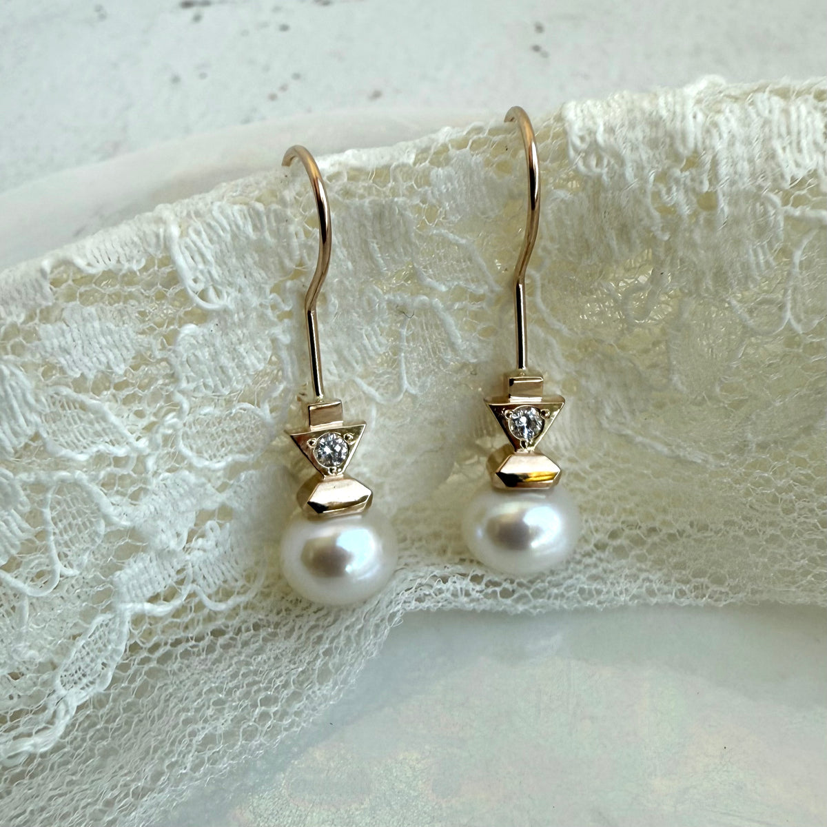Madeleine, Pearl Drop Earrings