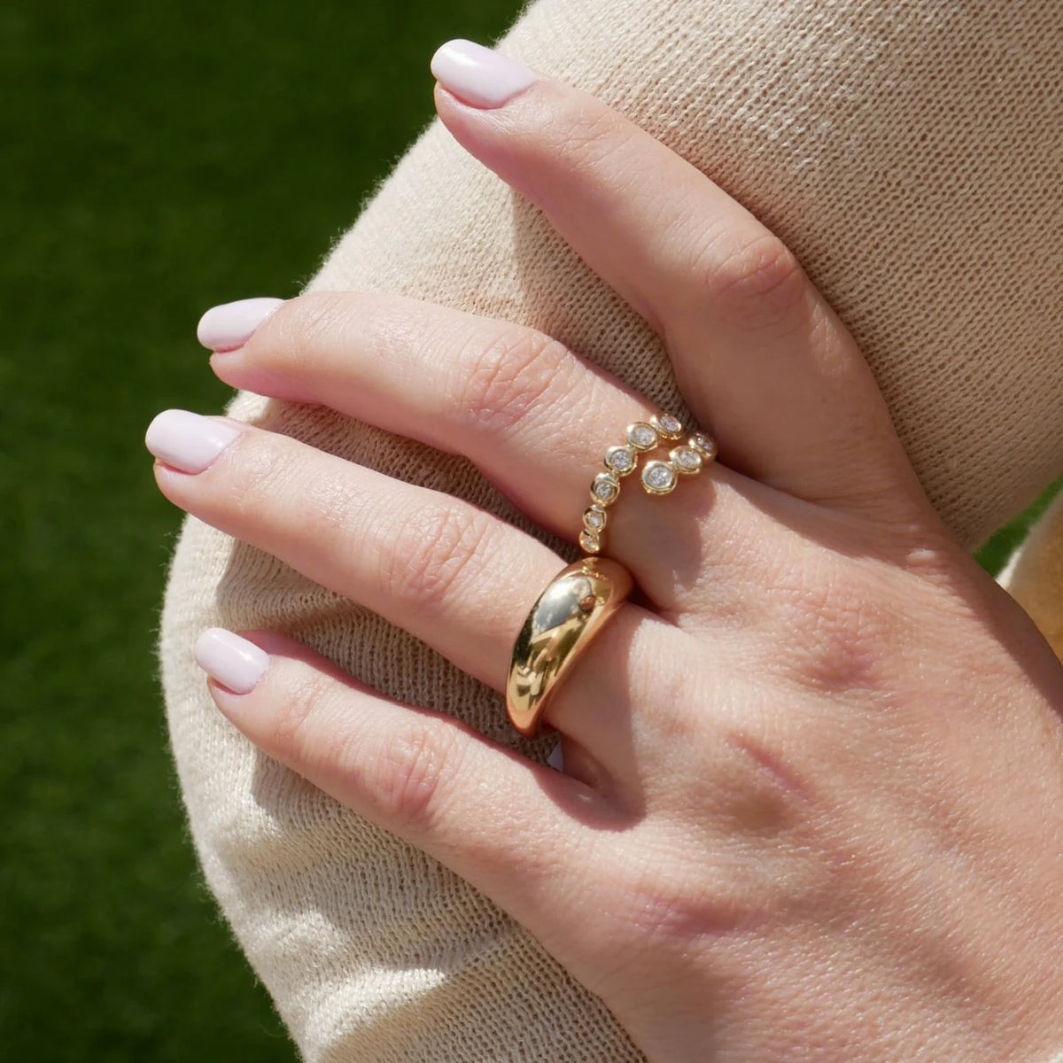 Diamond Pillow Wrap Ring