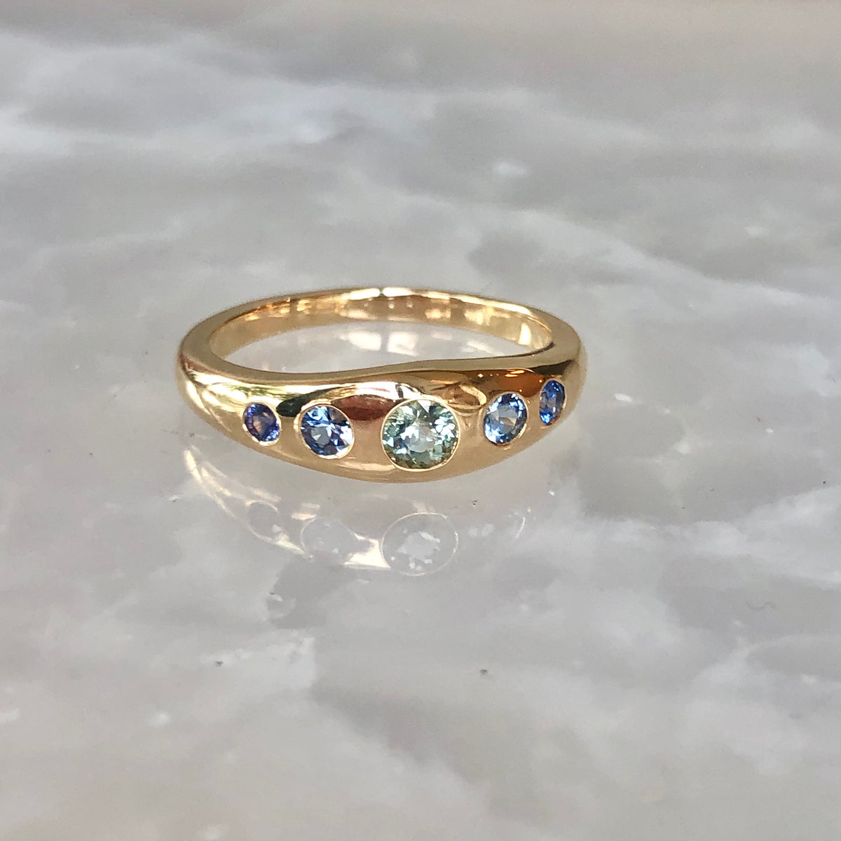 Tidal Ember, Ombré Sapphire Gypsy Band