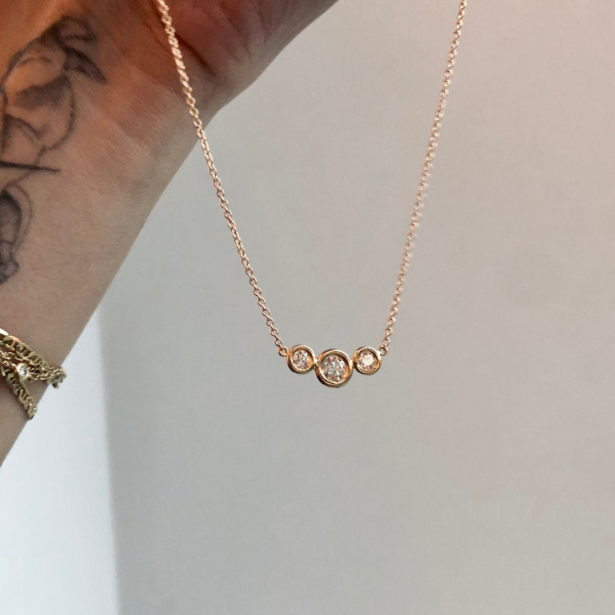 Ellie, Trio Diamond Necklace