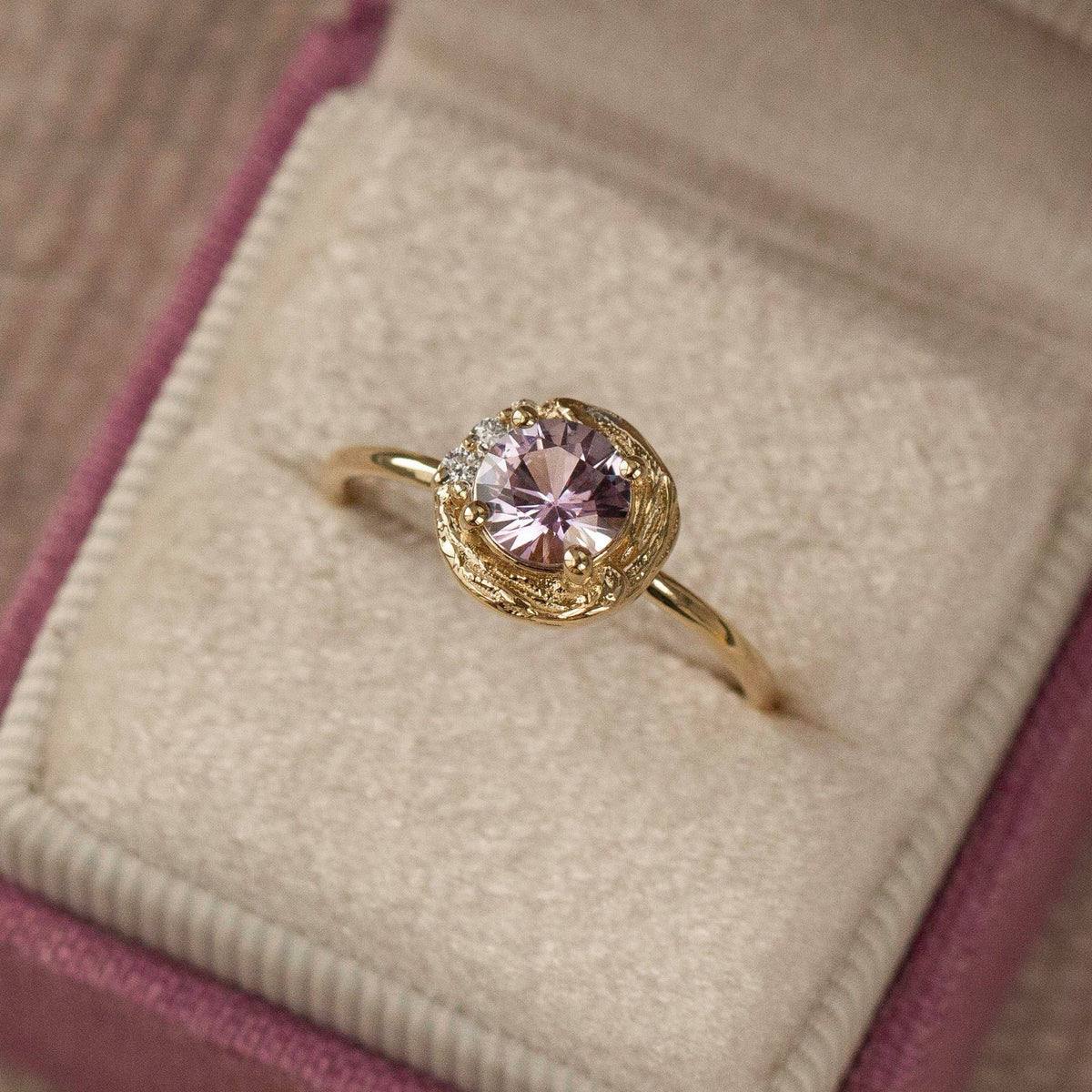 Lilac, Amethyst & Diamond Ring