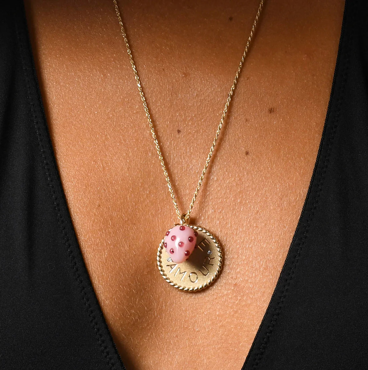 PRE-ORDER: Berry Dream, Opal Strawberry Pendant