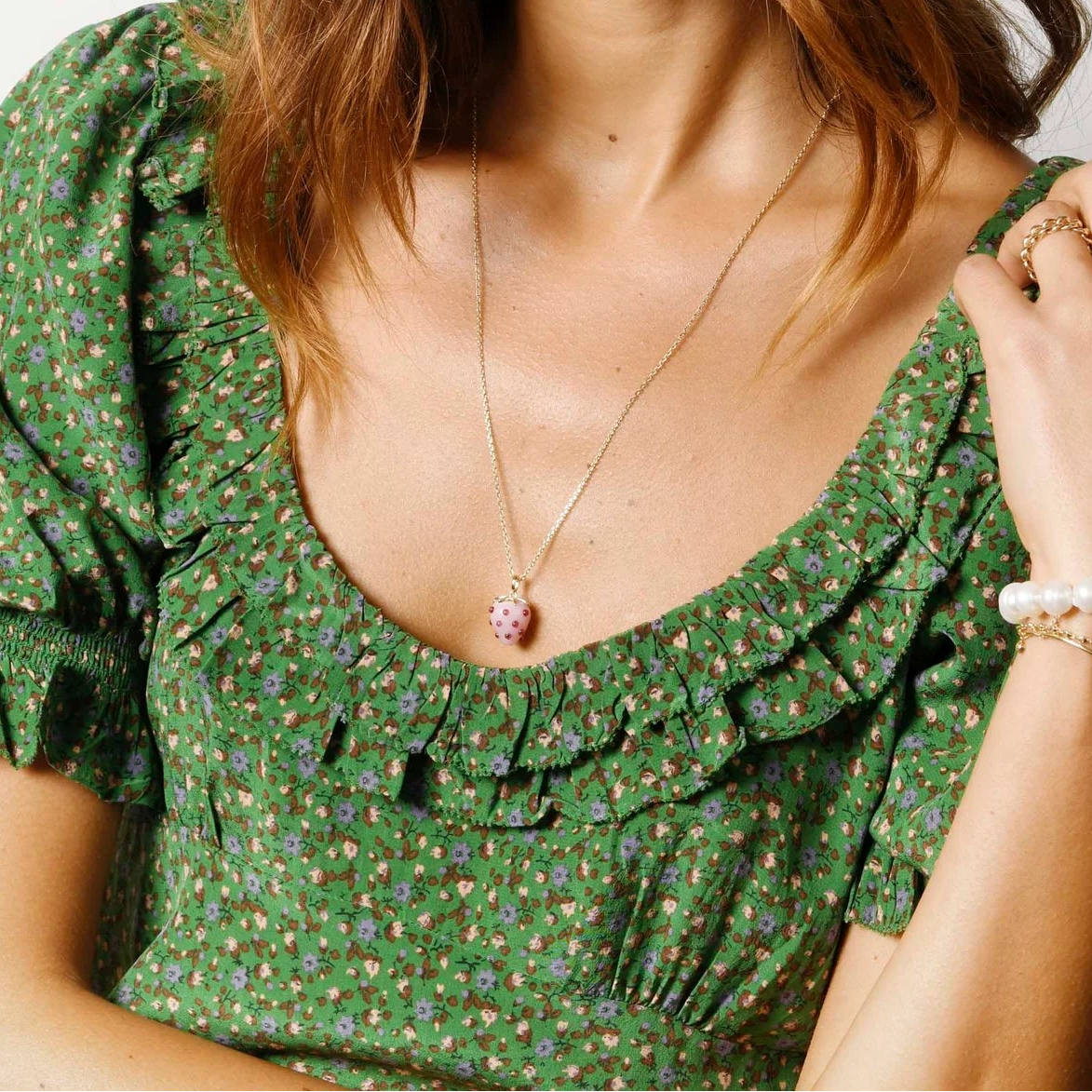 PRE-ORDER: Berry Dream, Opal Strawberry Pendant