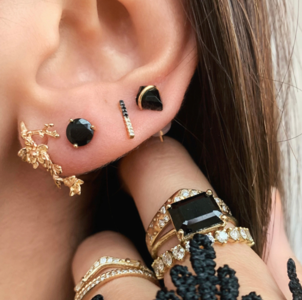 Prong-Set Onyx Earrings