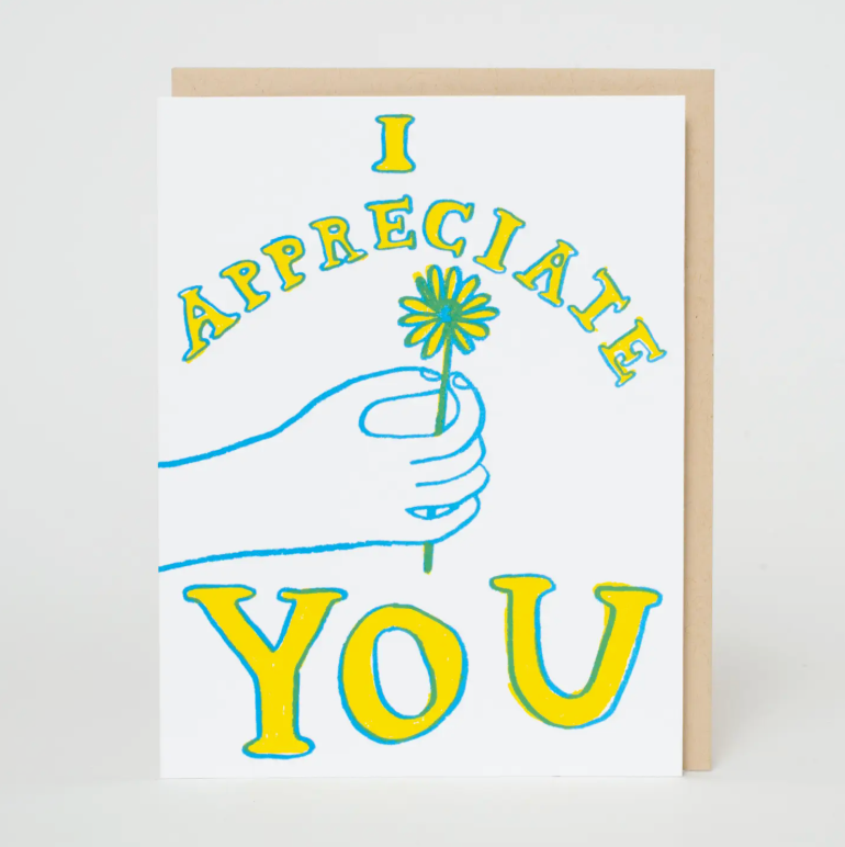 I Appreciate You, Greeting Card