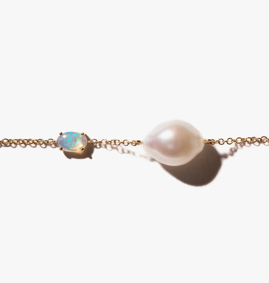 Lumière, Baroque Pearl & Opal Bracelet
