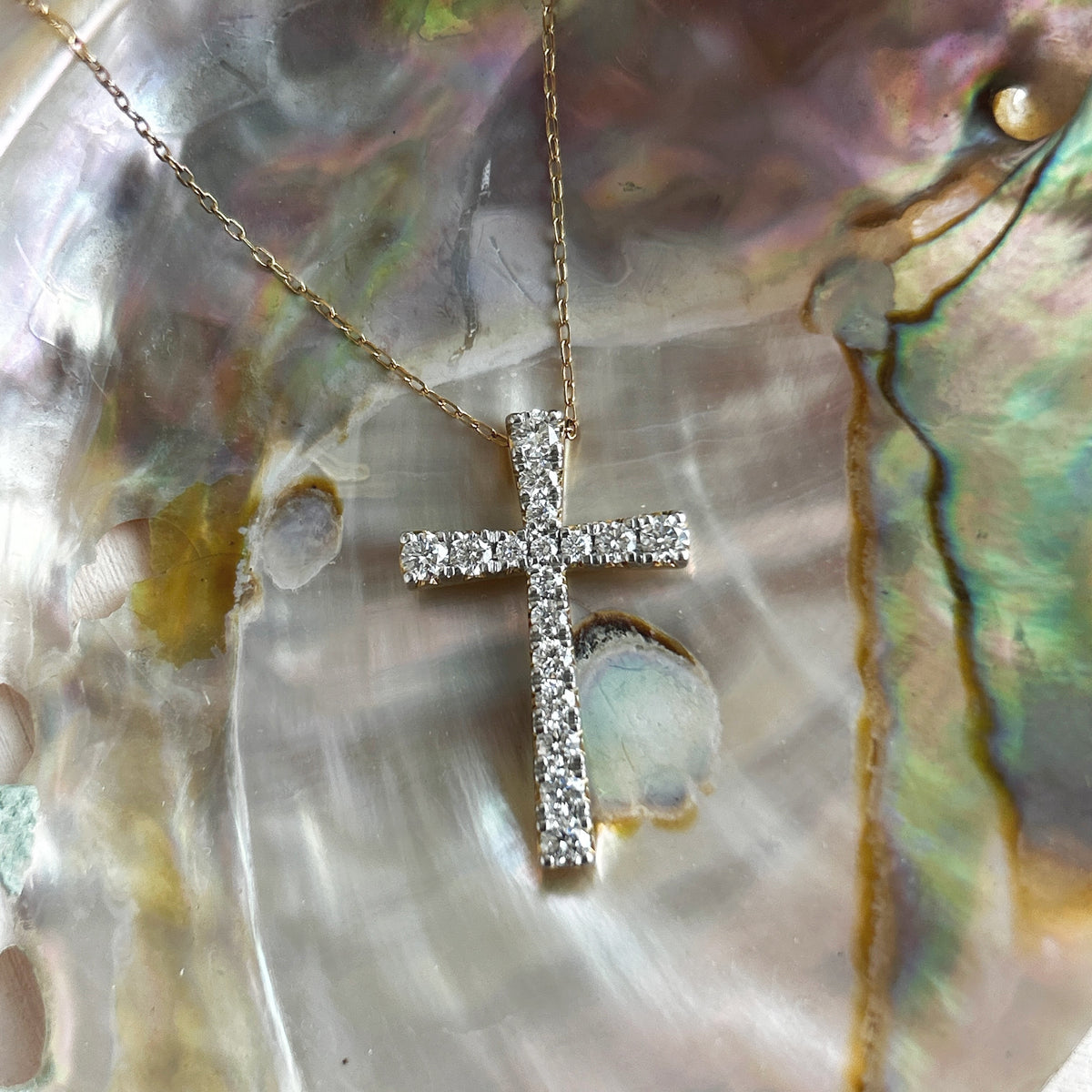 Diamond Faith Cross Necklace
