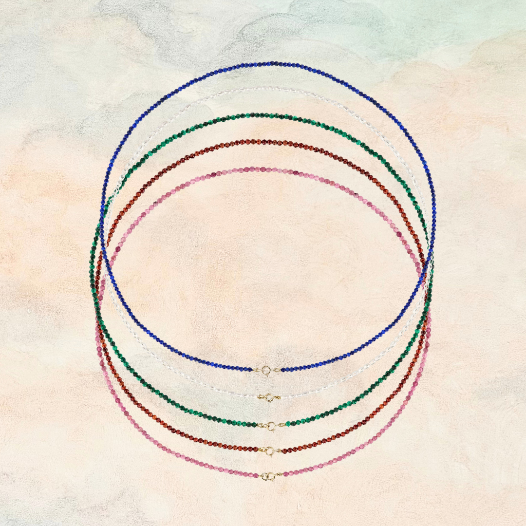 PRE-ORDER: Alma, Petite Gemstone Beaded Necklace