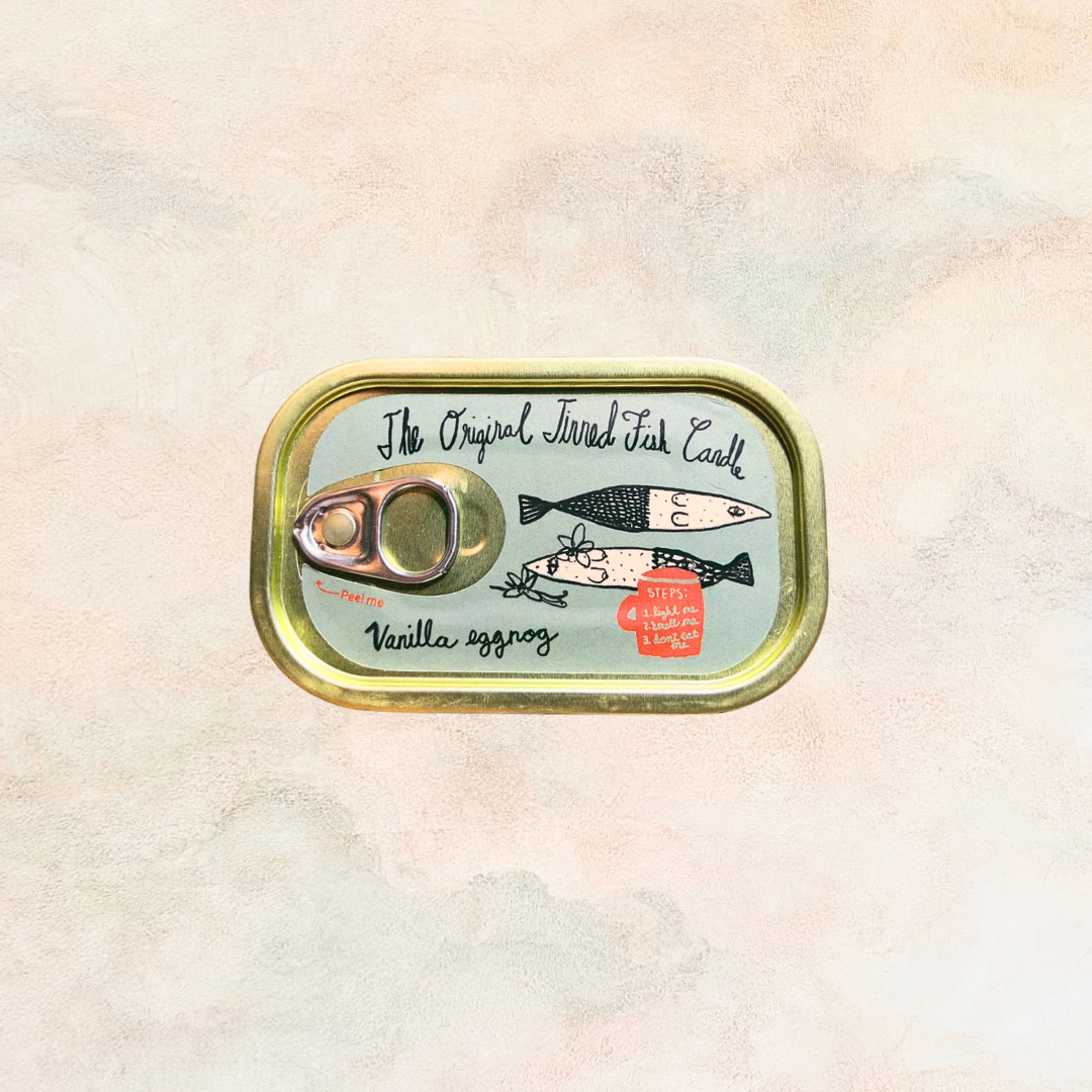 Stocking Stuffer, Vanilla & Eggnog Tinned Fish Candle