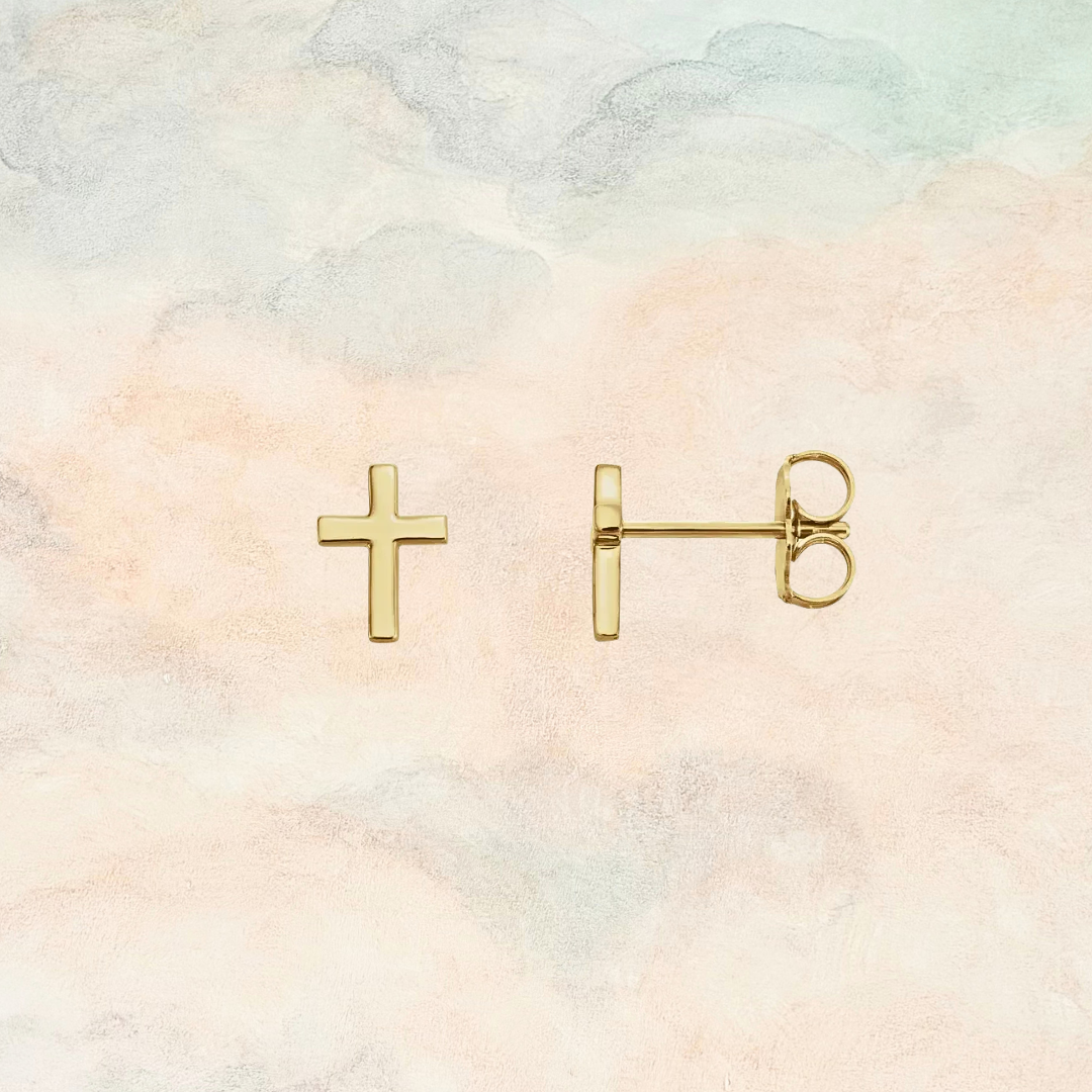 Faith, Gold Cross Earring