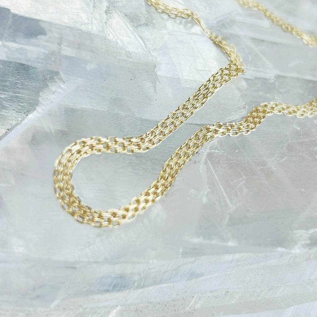 FINAL SALE Vintage Interwoven Chain Necklace