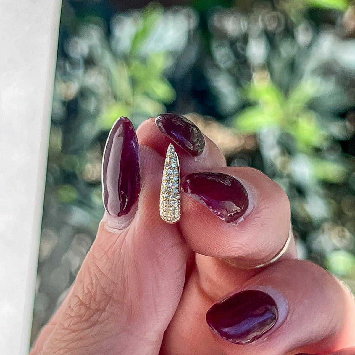 Mini Maeve, Pavé Diamond Huggie Earrings