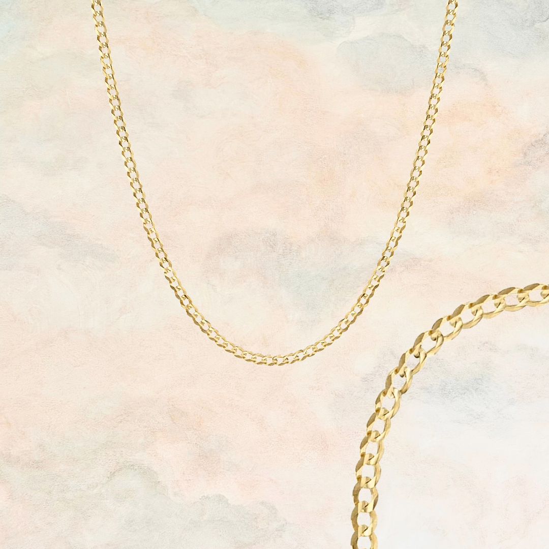 Light Catcher, 2.5mm Diamond Cut Curb Chain