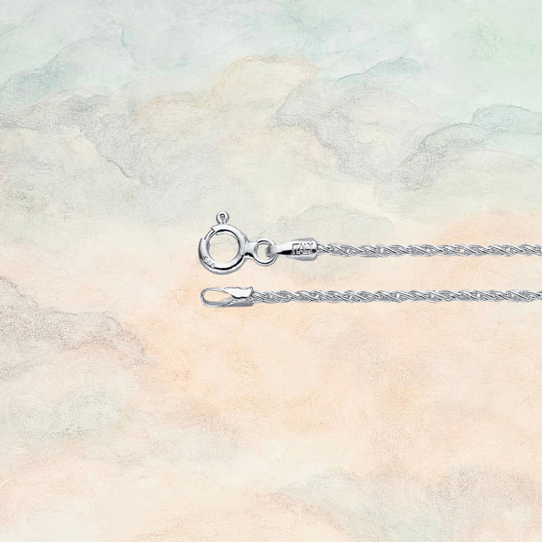 Lily, Formed Sterling Silver Rope Chain Necklace