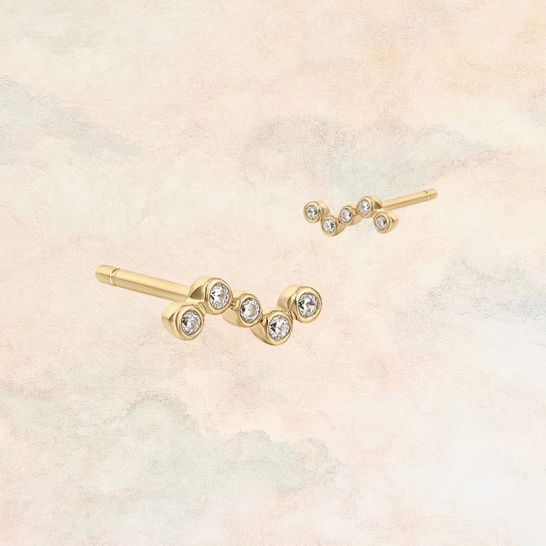 Elly, Tiny Diamond Cluster Earring