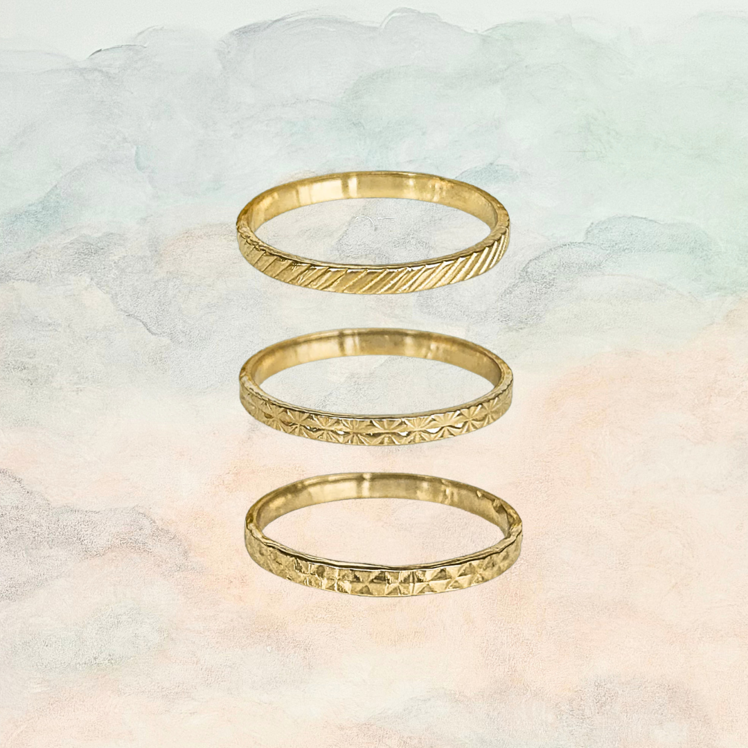 Gigi, Textured Stack Ring