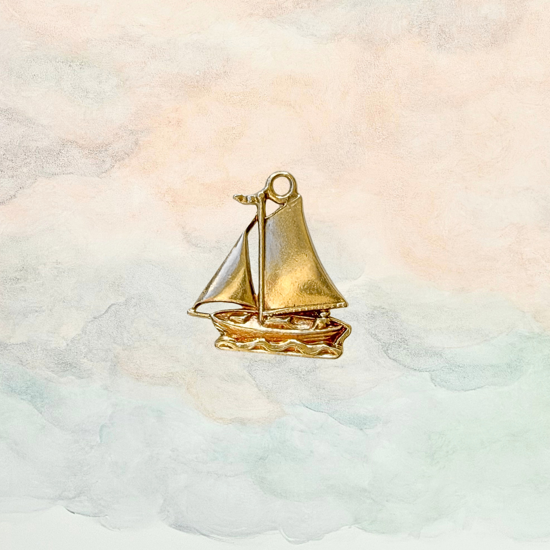 A Fair Wind, Vintage Sail Boat Charm