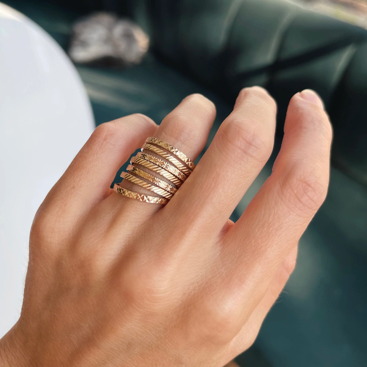 Gigi, Textured Stack Ring