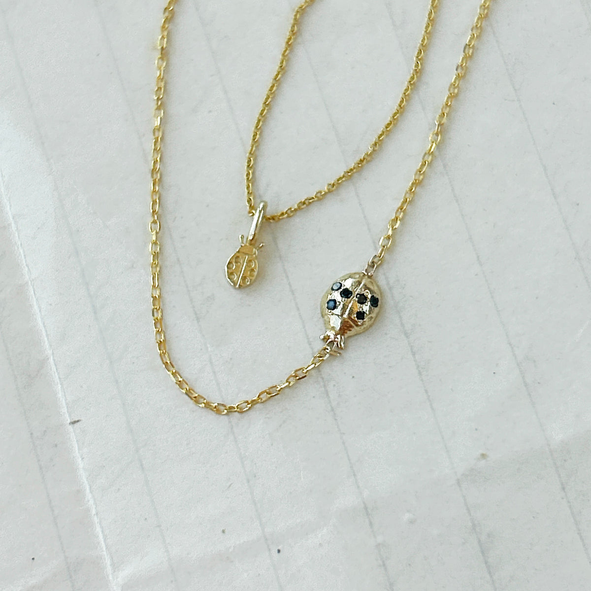 Lucky Ladybug, Diamond Necklace