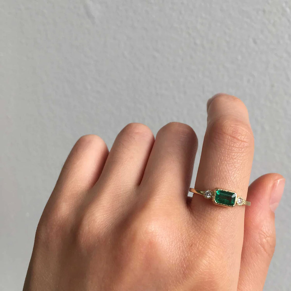Lexie, Emerald Diamond Ring