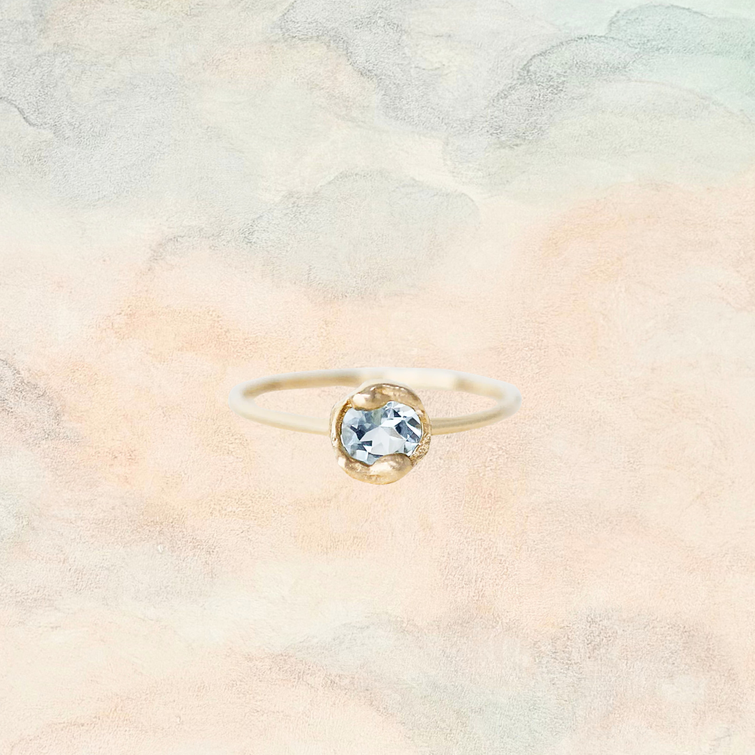 Pigment, Impasto Aquamarine Ring