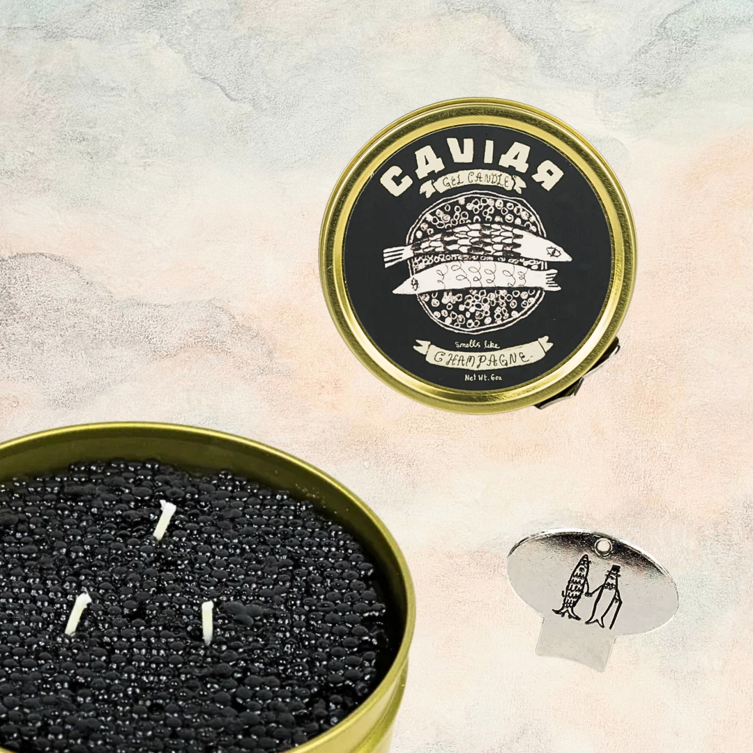 Caviar, Champagne Scented Caviar Candle with Key