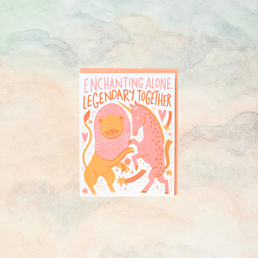 Enchanting Alone, Legendary Together, Greeting Card