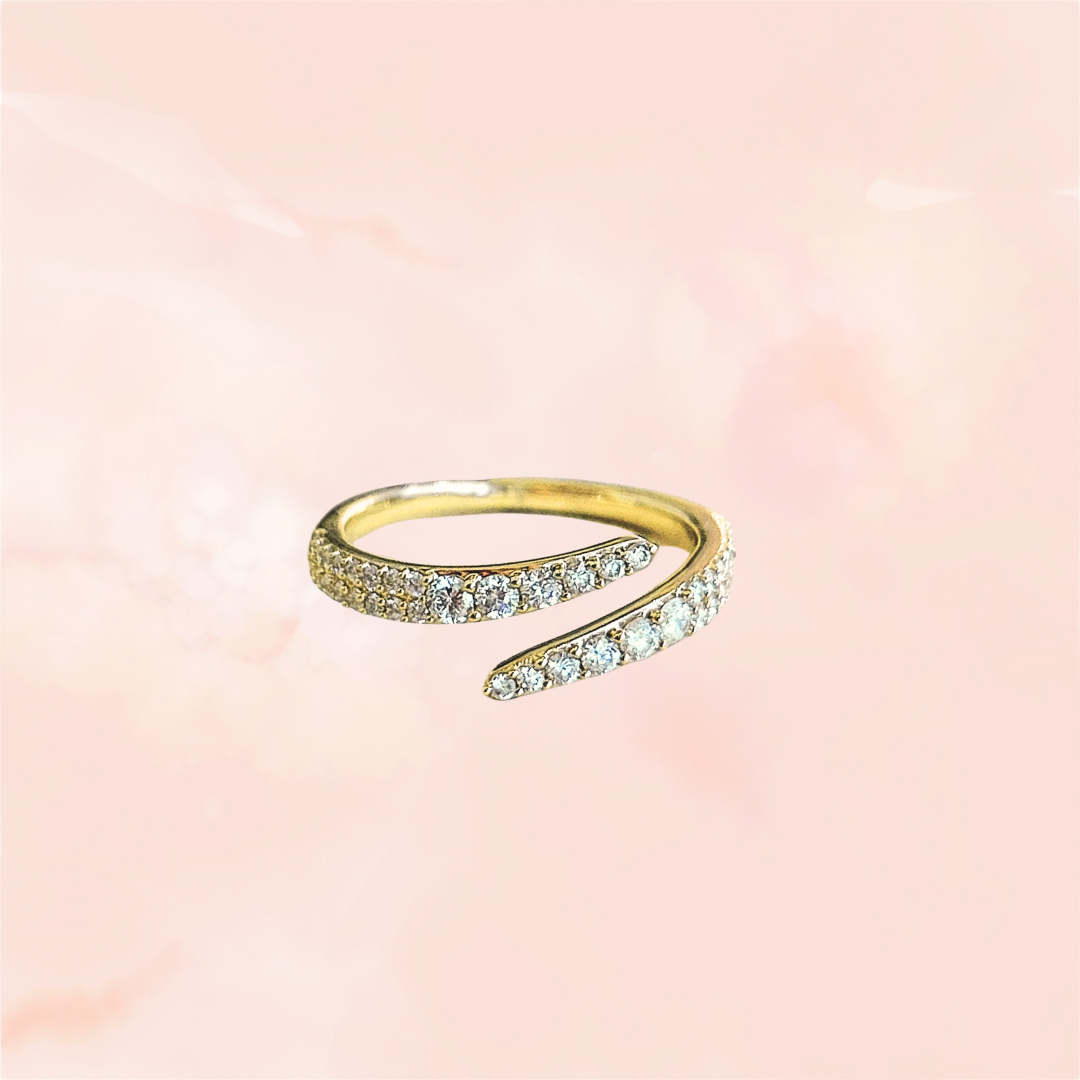 Alba, Lab Grown Diamond Snake Wrap Ring