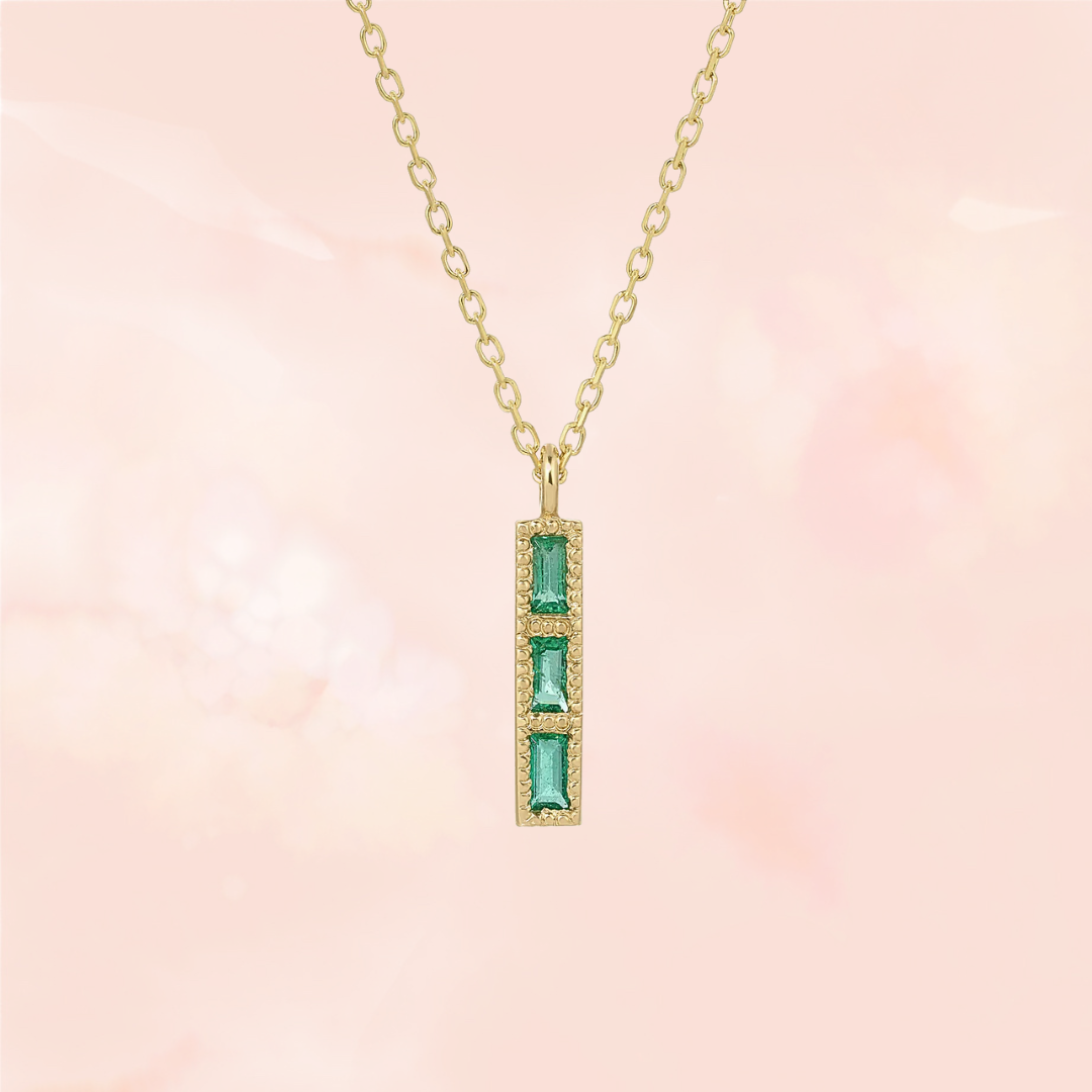 Emerald Tile Necklace (Final Sale)