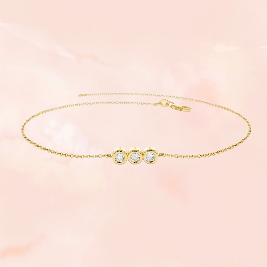Peas in a Pod, Diamond Trio Bracelet