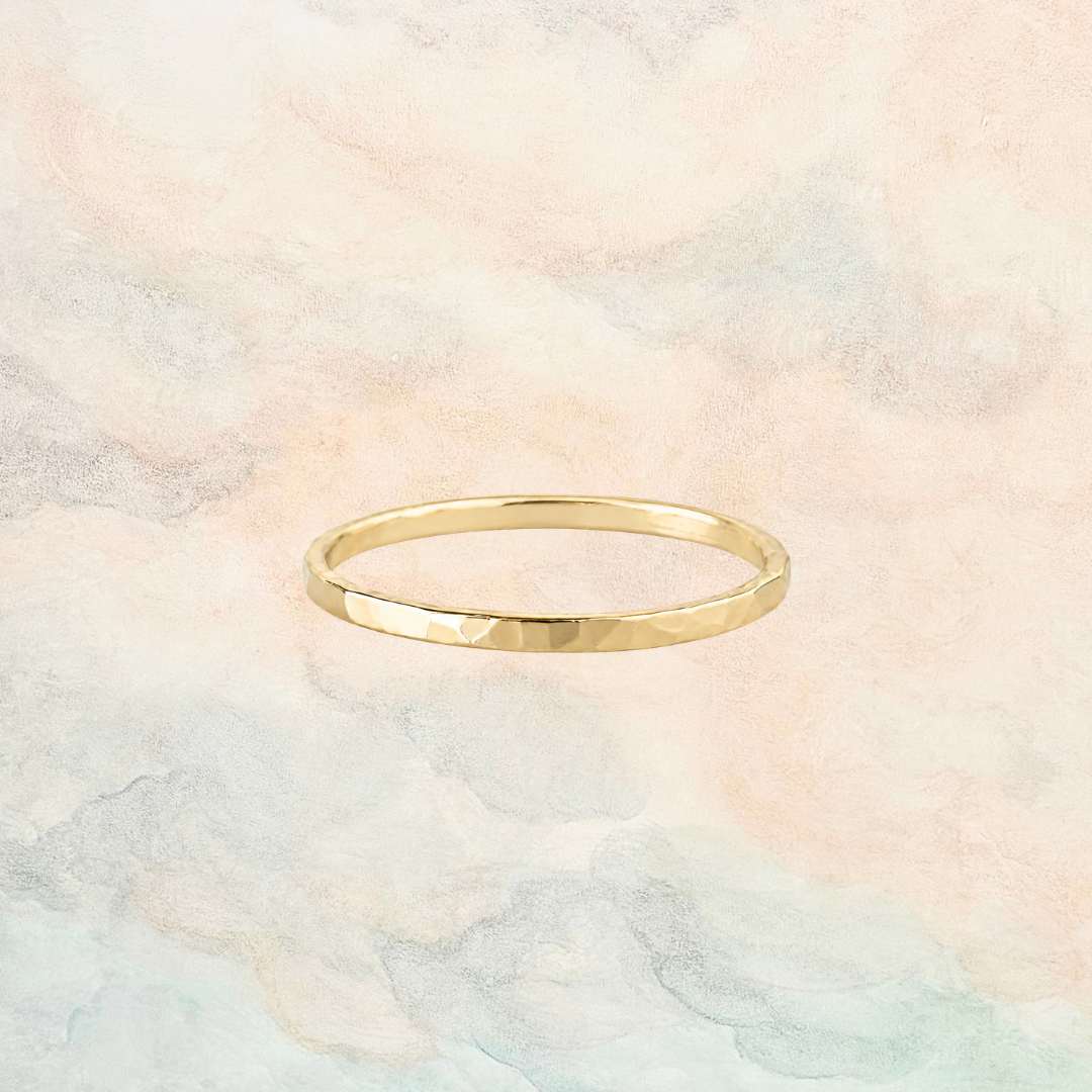 Dapper, Dainty Hammered Stack Ring