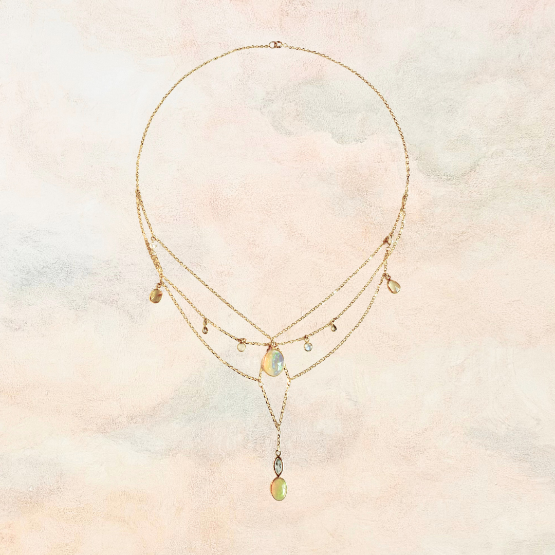 Bunny, Opal Chandelier Necklace