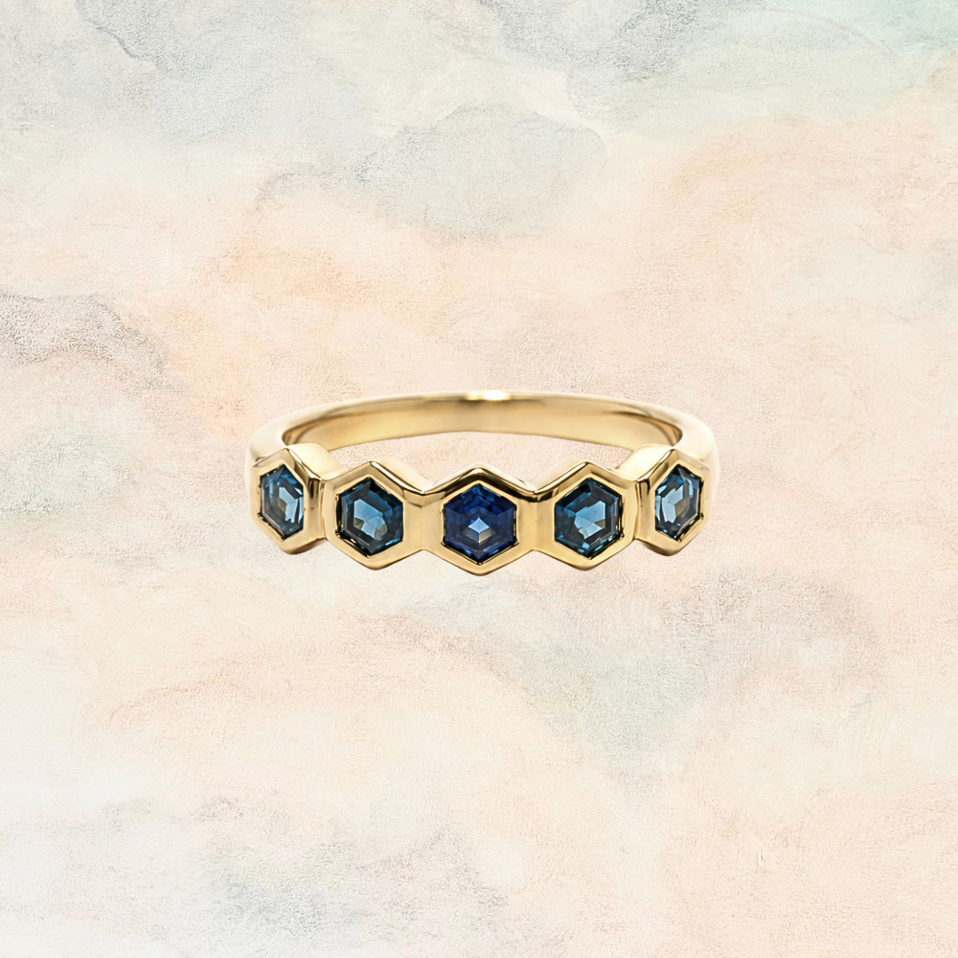 Honeycomb, Montana Sapphire band