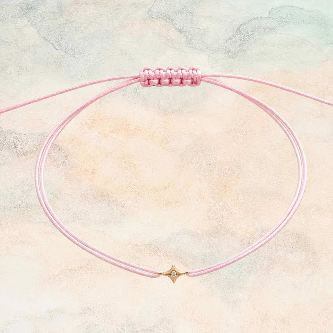 Hoku, Diamond Charm Cord Bracelet