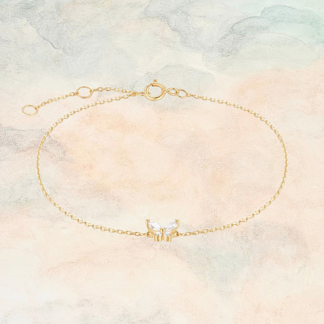 Krystal, Lab Grown Diamond Butterfly Bracelet